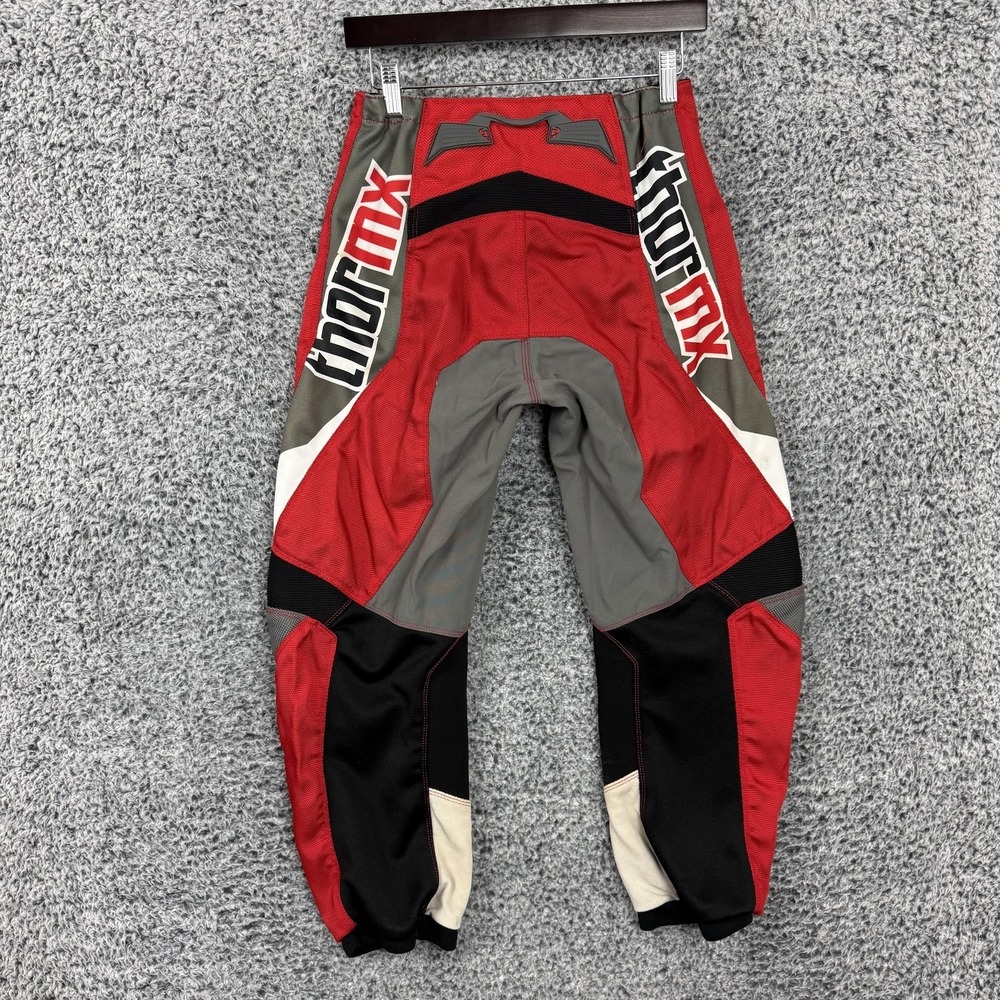 Thor Motorcross Pants Mens 28 Red MX Phase Padded Adjustable Waist Bike